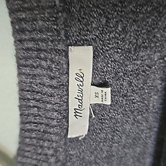 Madwell Preppy Casual Wool Blend V Neck Charcoal Gray Sweater XS - Picture 4 of 9